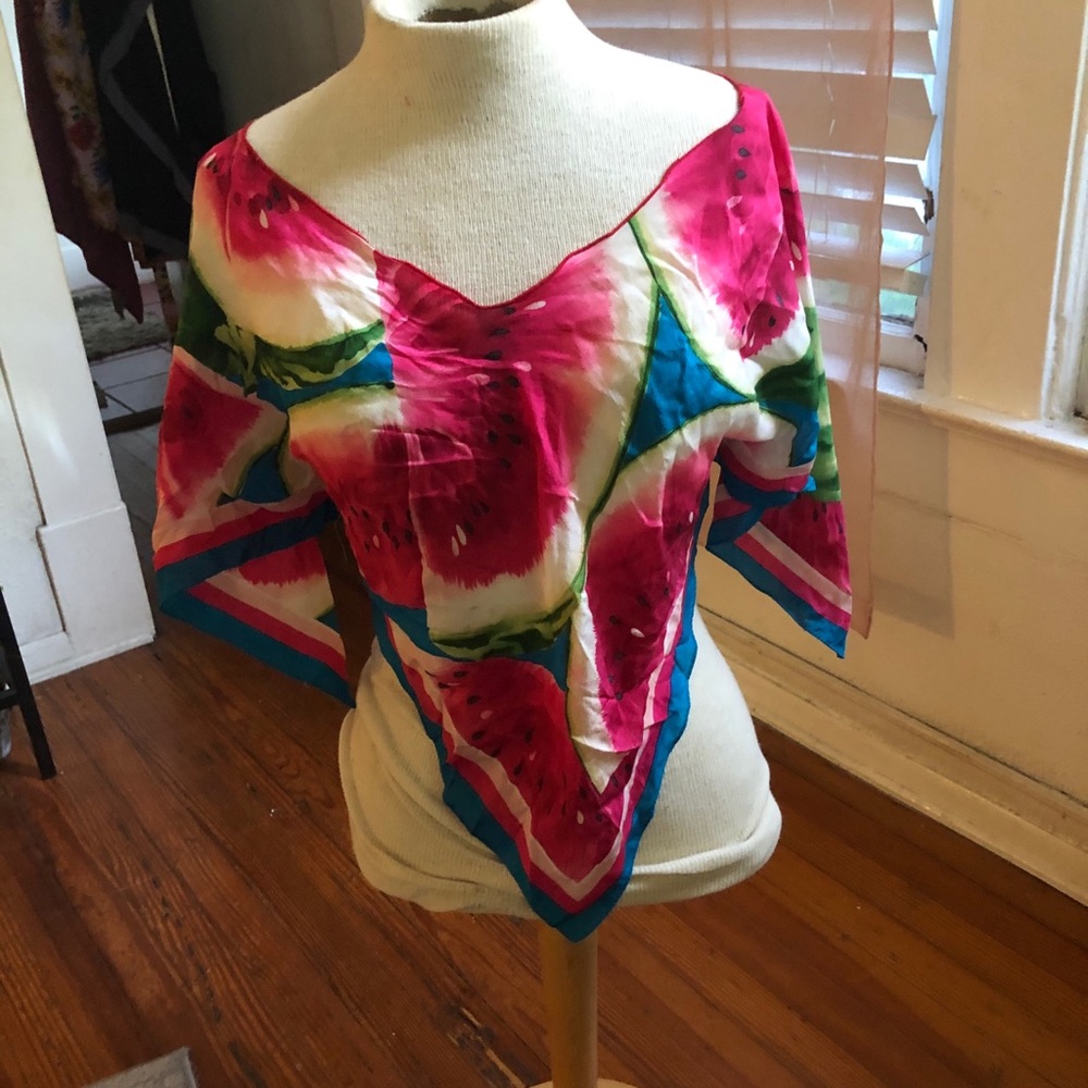 Silk watermelon shirt